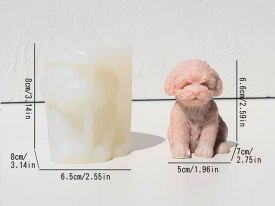 Molde silicona mini caniche cuerpo entero